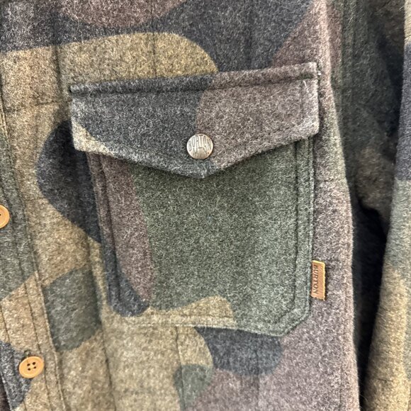 Burton Durable Goods Coat Jacket WOOL Camo Camouflage Men’s Medium Lined - Picture 5 of 14